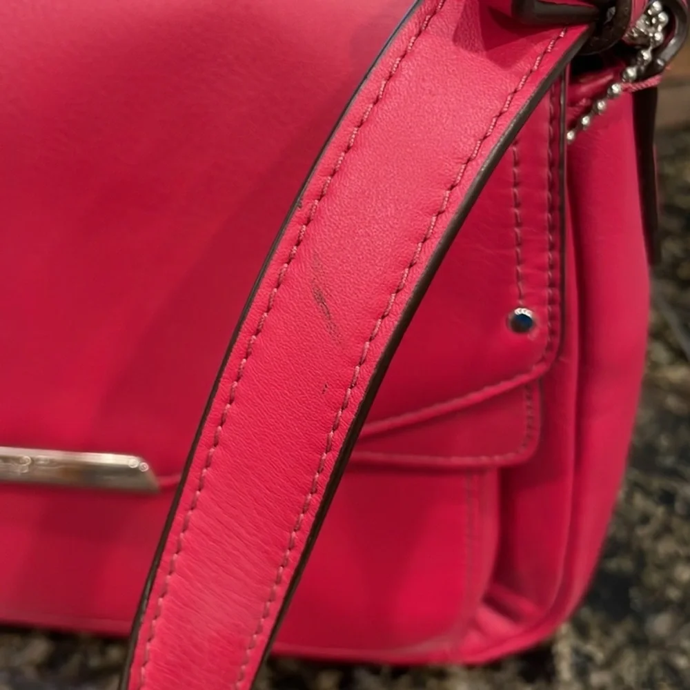 Coach F31844 Taylor leather Mini Flap Crossbody, Berry
